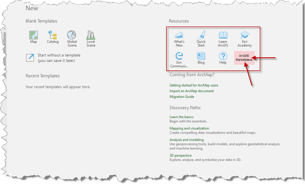 Add button for ArcGIS Marketplace 'Addins' index to Resources section