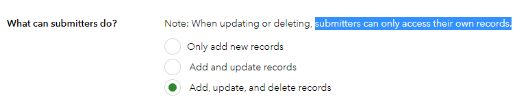 Submitters can only access their own records.png
