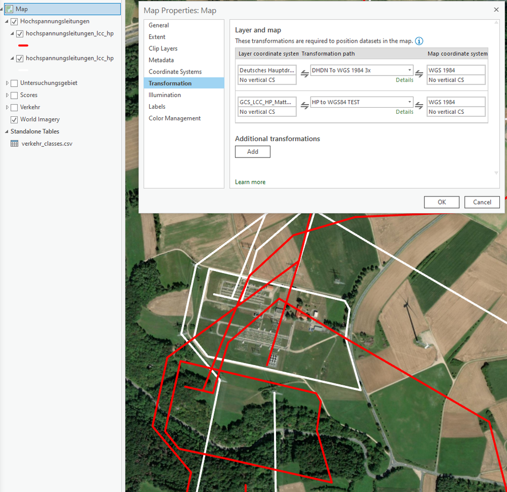 Same copied shapefiles - transformation applied