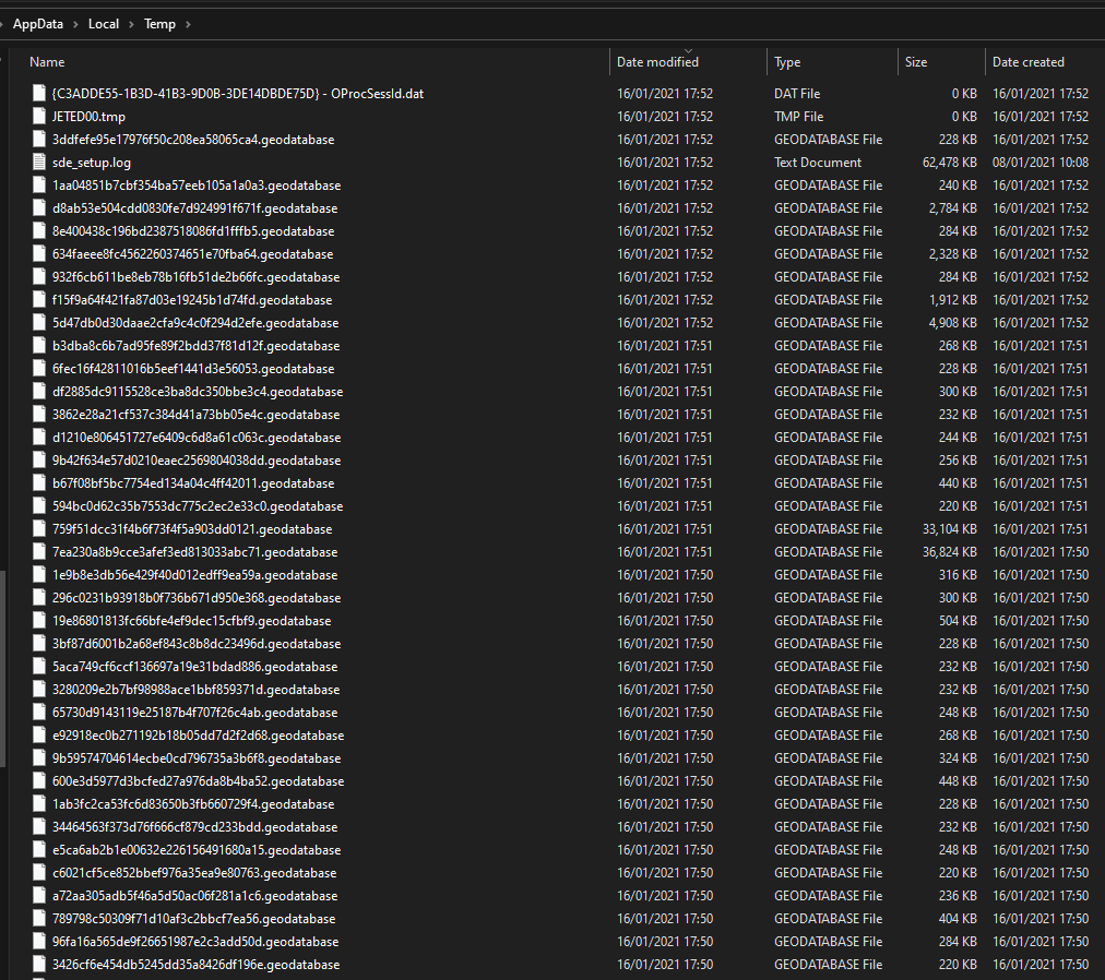 Huge Amount Of Geodatabase Files Since Arcgis Pro Page 2 Geonet The Esri Community