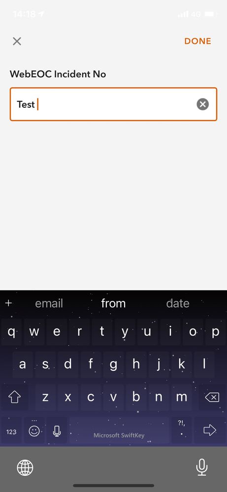 Enter an incident number