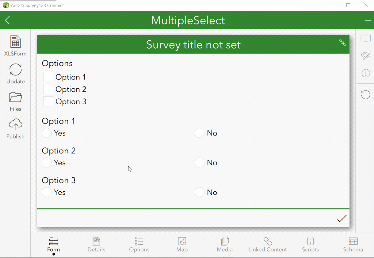 Solved Auto select Multiple choice from other answers Esri Community