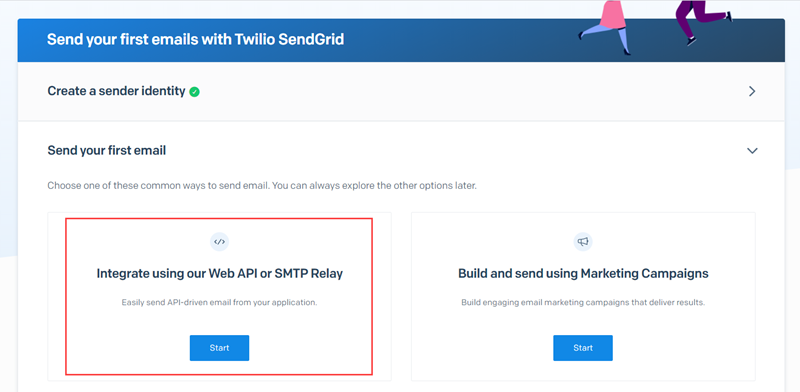 Integrate using SendGrid's SMTP relay