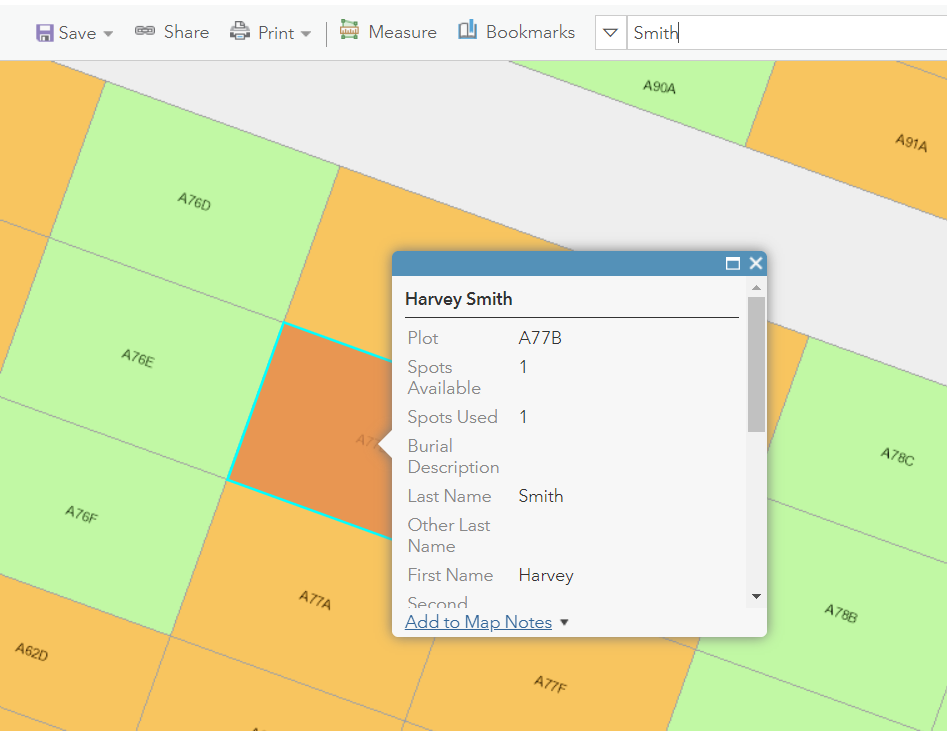 PopUp For Search Results in Map Esri Community