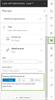 Pop-up configuration pane
