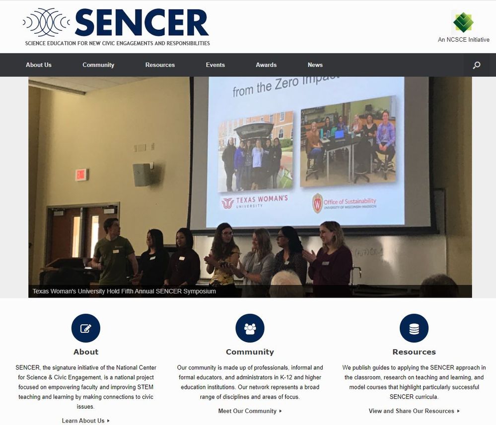 SENCER--Science Education for New Civic Engagements and Responsibilities