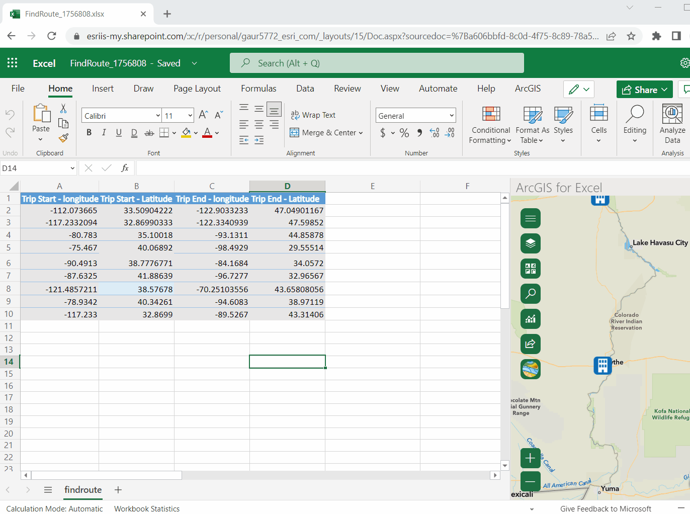 Introduction To Arcgis For Excel Custom Functions Esri Community 0109