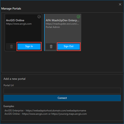 AFA Manage Portals