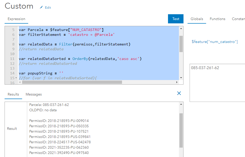 Solved Arcade Expression For Related Features Dont Show Esri Community 