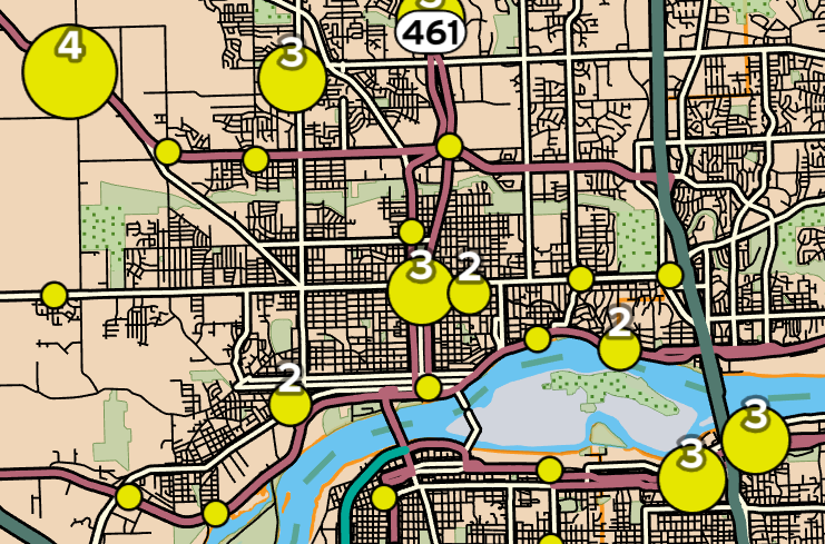 Formatting 'cluster Text' Labels/positioning - Esri Community