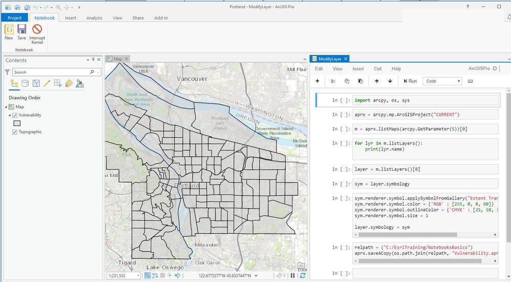 ArcGIS Notebooks in ArcGIS Pro