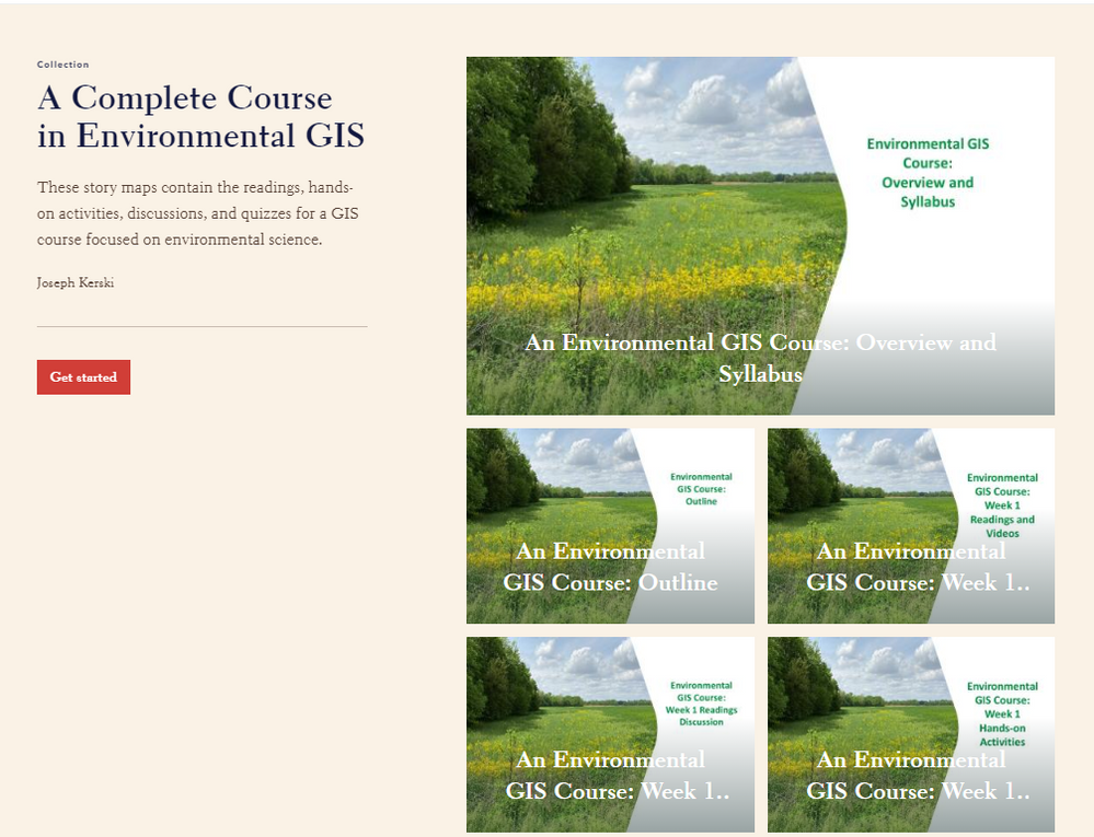 Part of the story map collection that provides the content for this course.