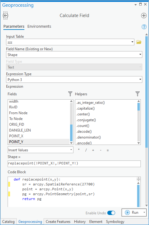 How To Calculate Points Geometry From X And Y Fiel Esri Community