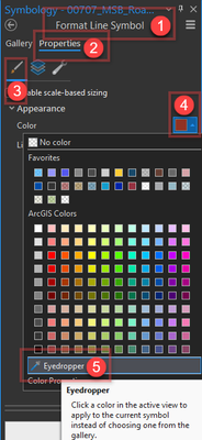 Existing eyedropper tool in the symbology pane.