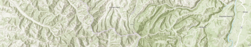 Topografická mapa (s vrstevnicemi a stínováním)