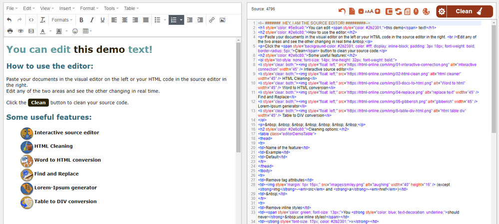 Online HTML Editor