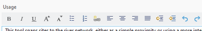 Toolbar offering simple formatting choices.