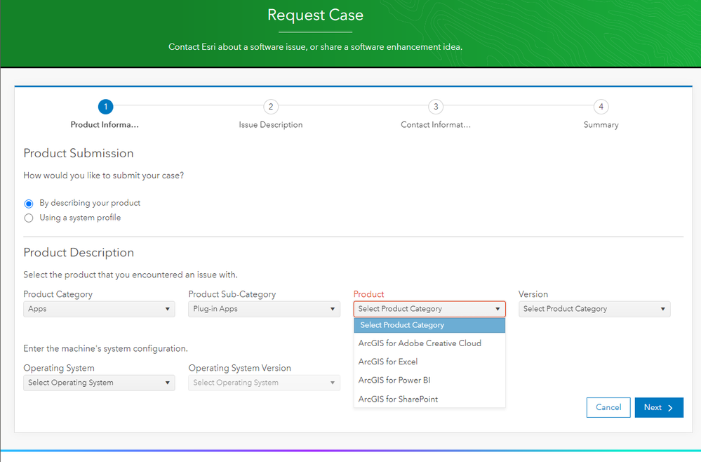 Request Case Options