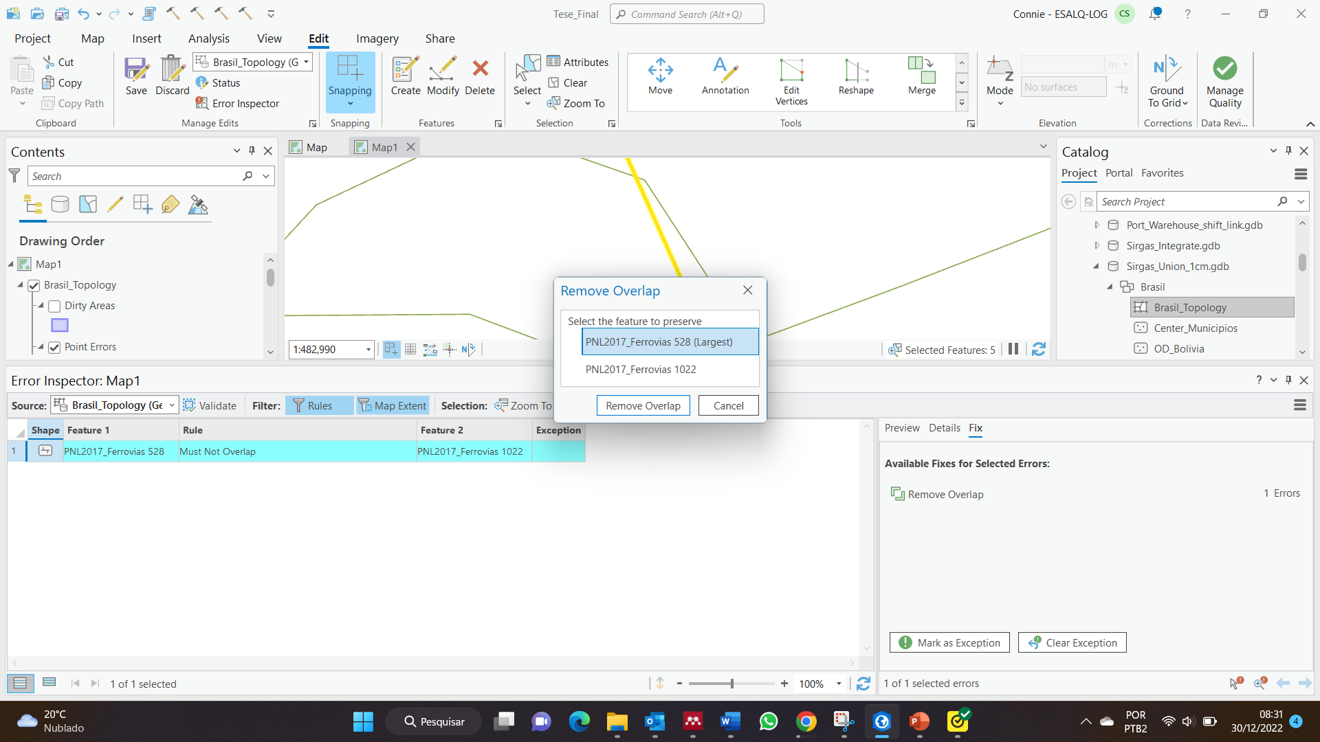Solved: Cannot fix multiple records in "Error Inspector", ... - Esri ...