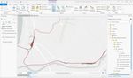 rail network in a gis map