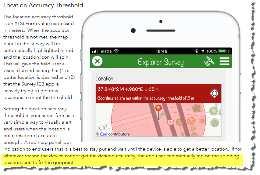 I can't seem to override a GPS threshold as was illustrated in this blog post.