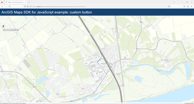 ArcGIS Maps SDK for JavaScript example: custom button