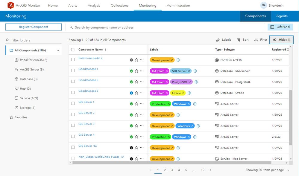 Register enterprise GIS resources as components