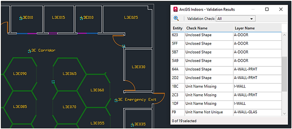 Marked drawing with interactive table