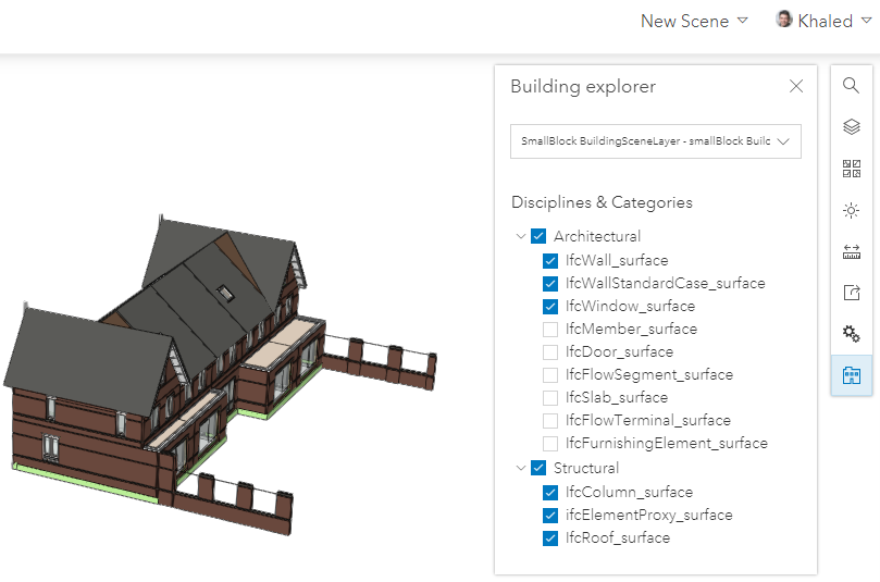 Figure 11: resulting Scene Layer from the IFC data in ArcGIS Online