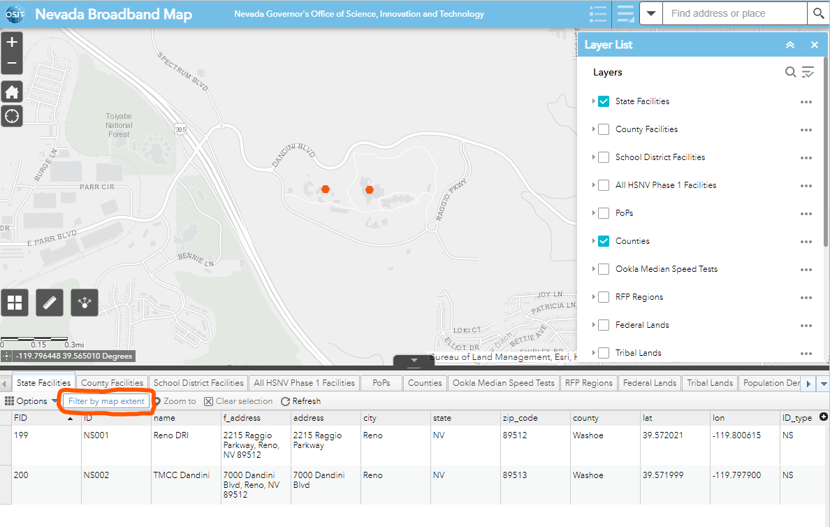 Experience Builder: Filter Table by Map Extent - Esri Community
