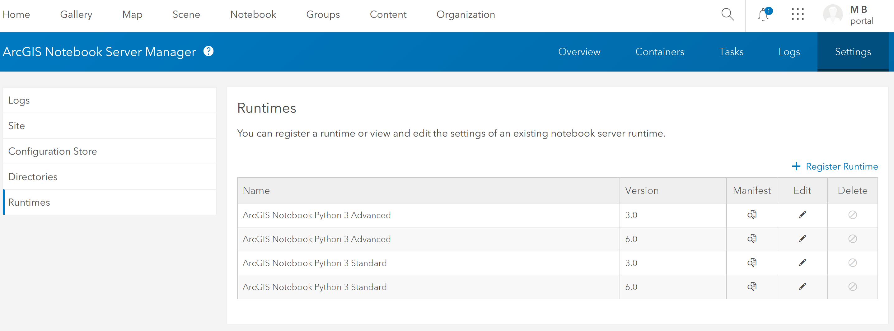 ArcGIS Notebook Server Manager - Esri Community