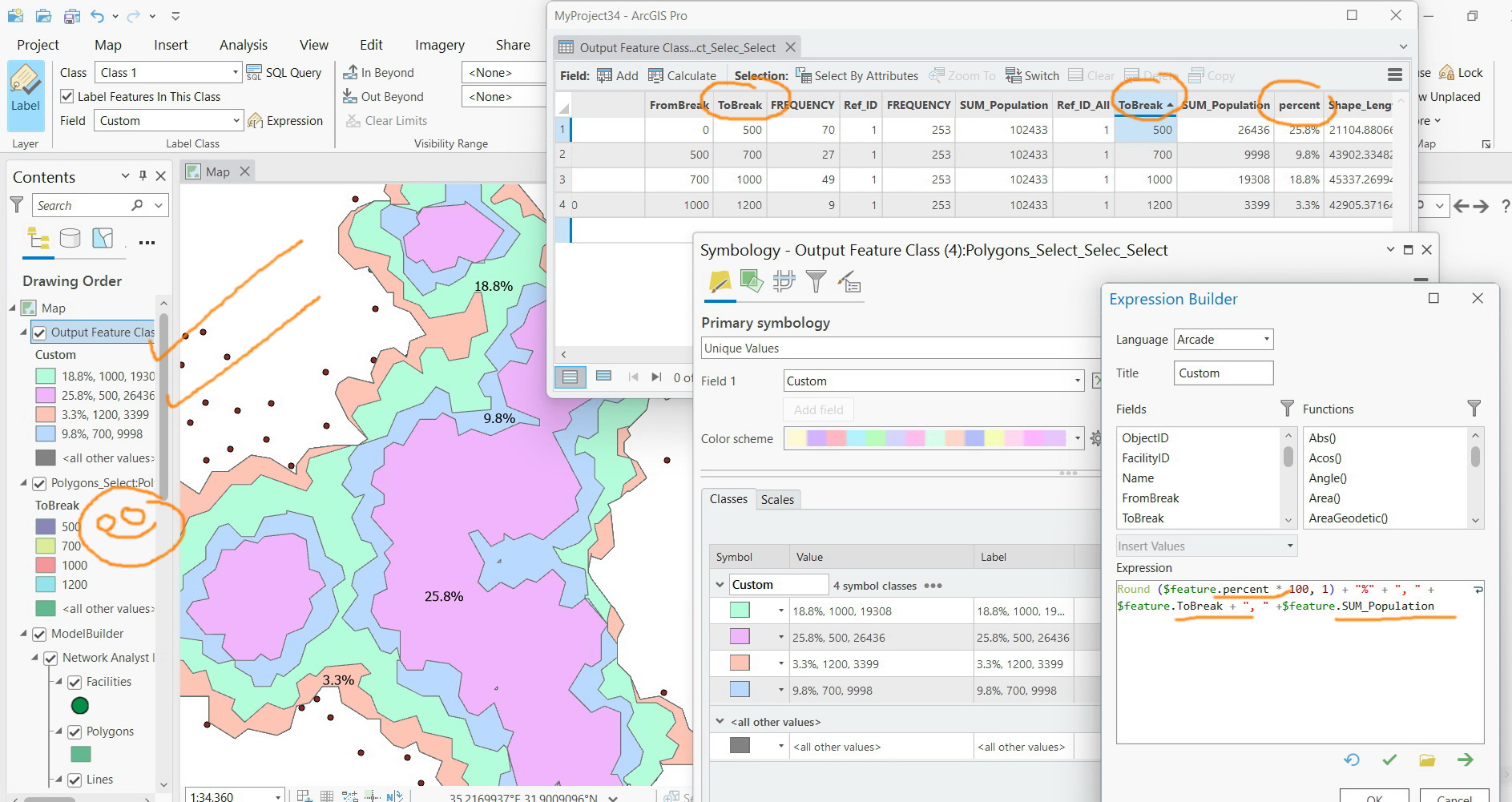 ArcGIS Pro 3.0.2: How to display the “percent” fie... - Esri Community