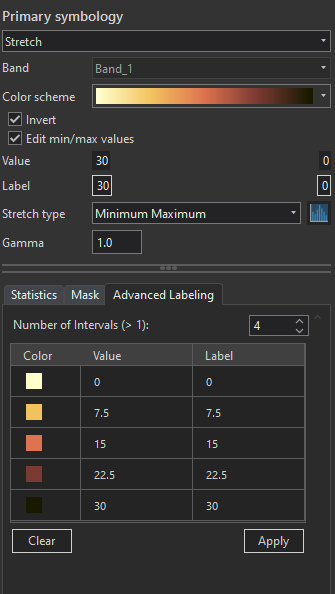 Raster stretch legend label position - Esri Community