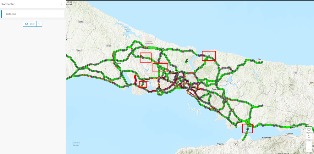 This is a traffic data with the line-offset, you can find the corruption as marked in red. (Portal for ArcGIS New Map Viewer)