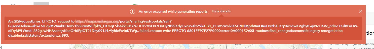 Error when Generating Report - Esri Community