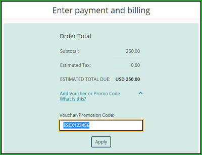 Pearson VUE Registration Green Payment Window.png