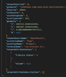 JSON for first terminal