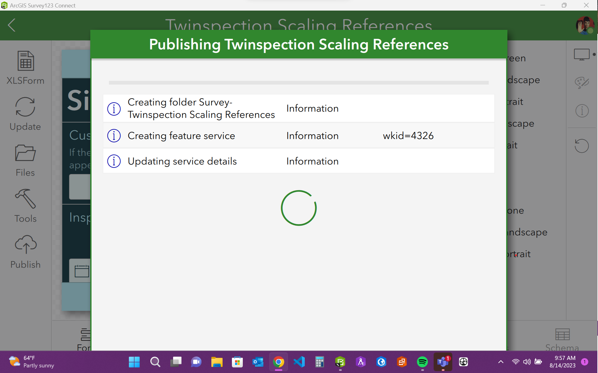 Solved: Publishing new survey; gets stuck at "Updating ser... - Esri ...