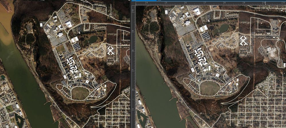 Left is Illustrator Right is Pro