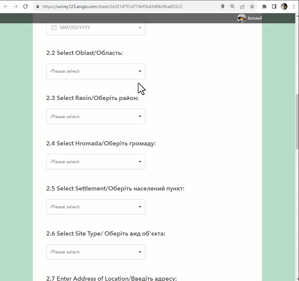 Choice filter not working web form Esri Community