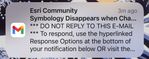 Esri Community Post Notification on iPhone.