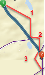 Route w/ 3 segments (features)