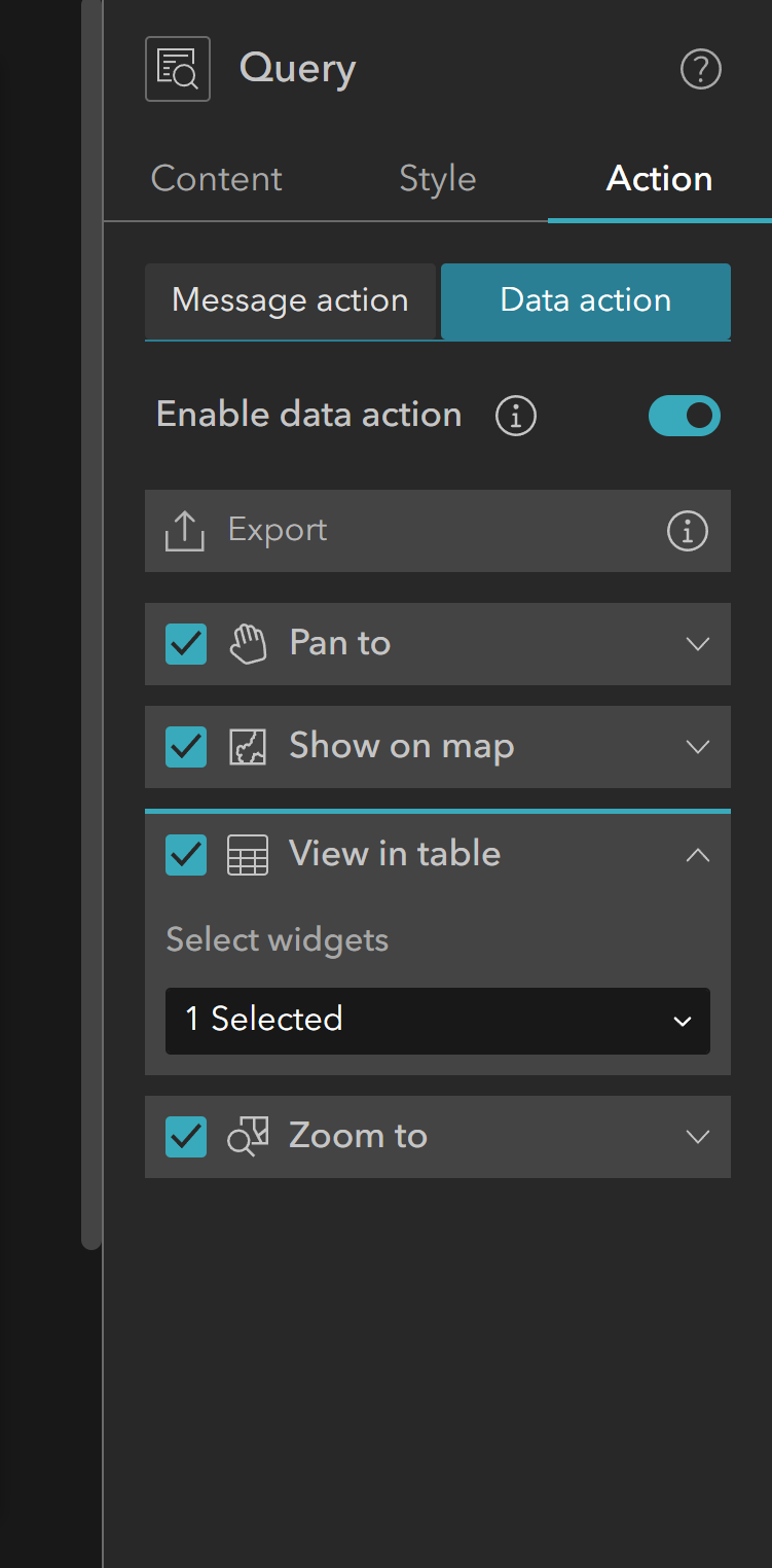 Query result actions (Statistics) in Experience bu... - Esri Community