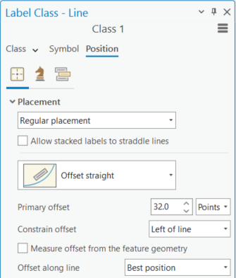 Is there a way to place labels that follow an offs... - Esri Community