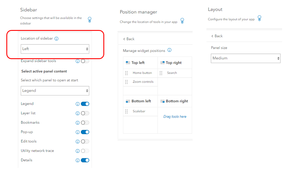 Location of sidebar in the Sidebar instant app Esri Community