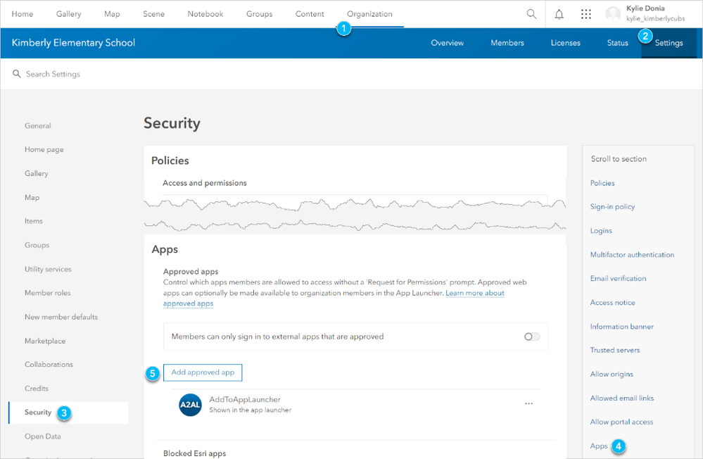 > Clicks to add your page into the app launcher
