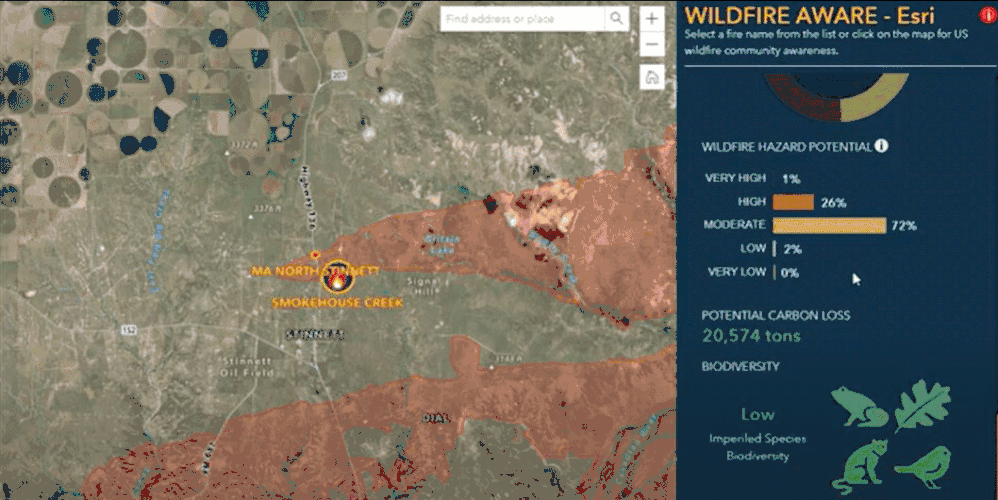 Examining wildfires with GIS.