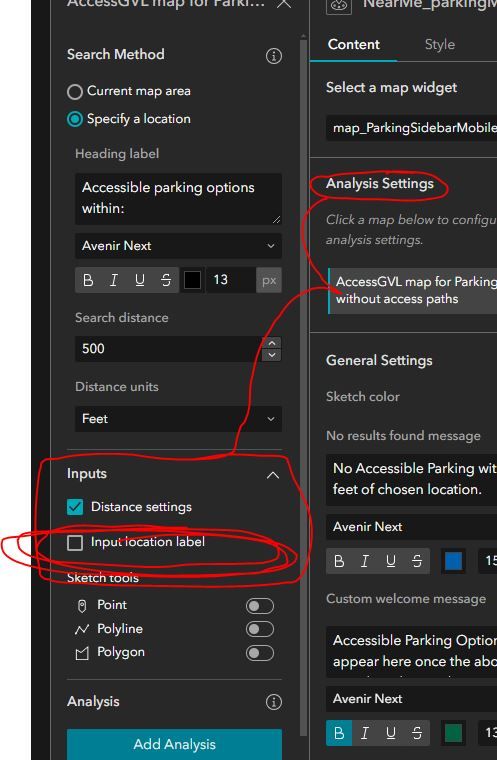 location in experience builder to change visibility of "Closest Address or Input Location"