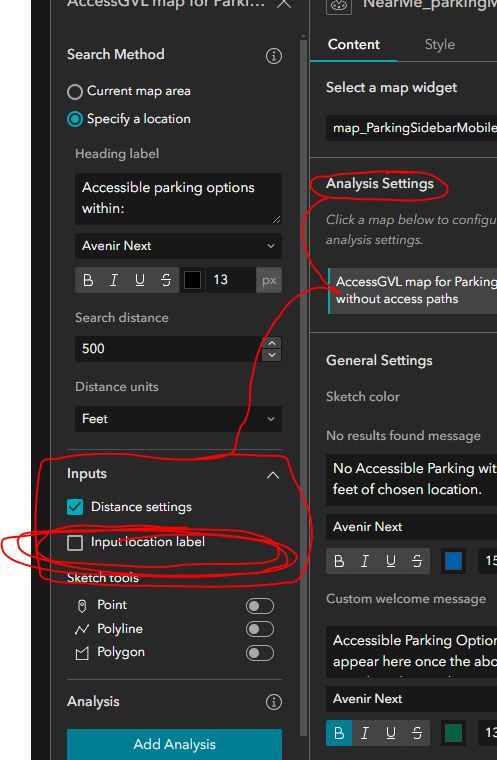 location in experience builder to change visibility of "Closest Address or Input Location"