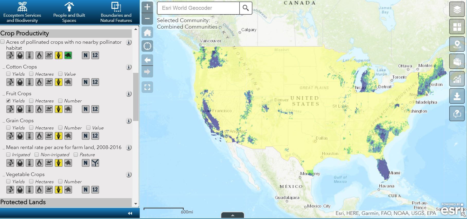 Fruit crops in the EnviroAtlas